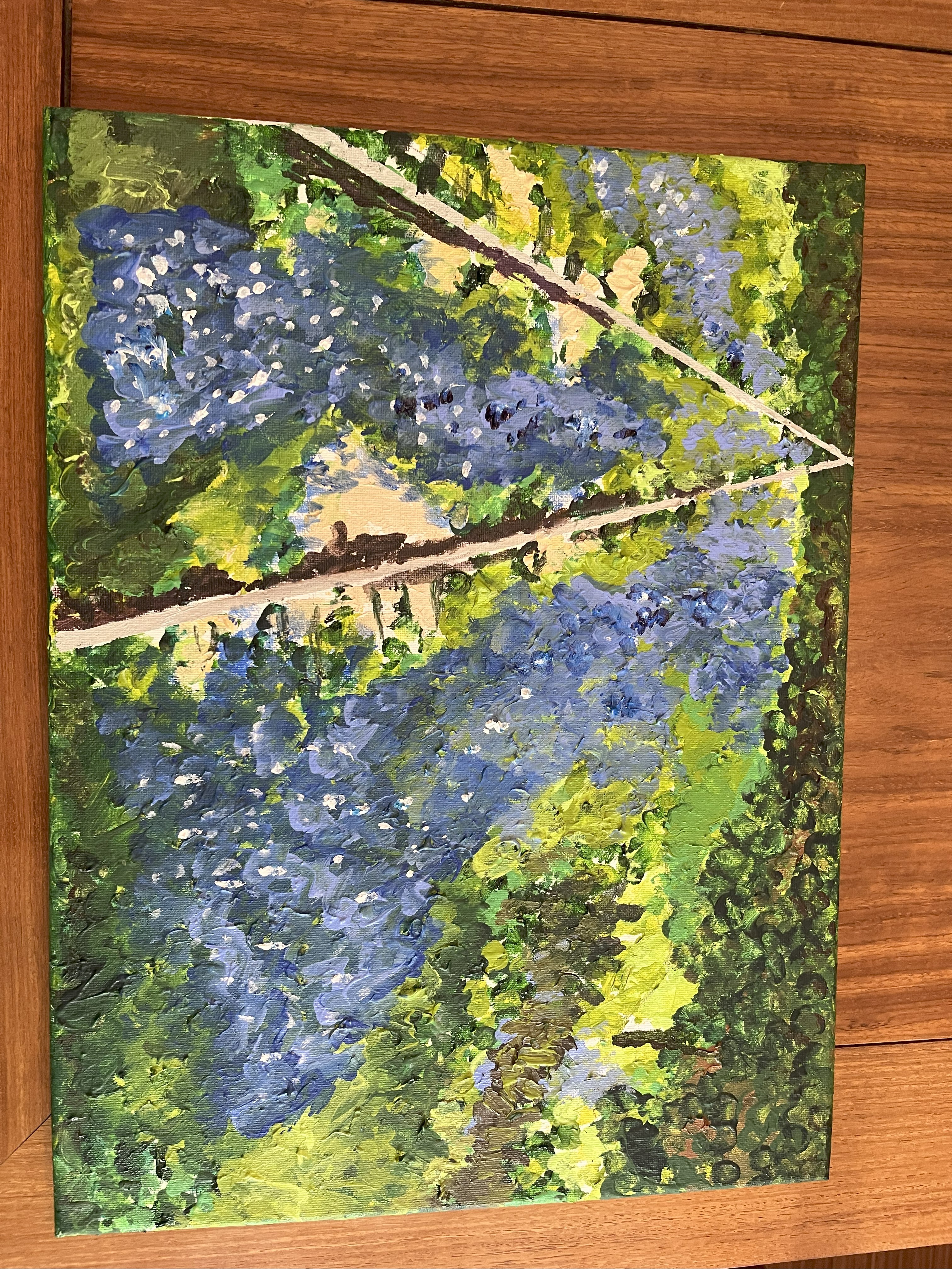 Bluebonnets on a railroad track